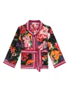 Dolce & Gabbana Floral Print Twill Shirt In Red