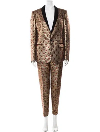 Pre-owned Dolce & Gabbana Floral Print Two-piece Suit