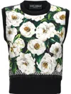 Dolce & Gabbana Floral Print Sweater In Schwarz