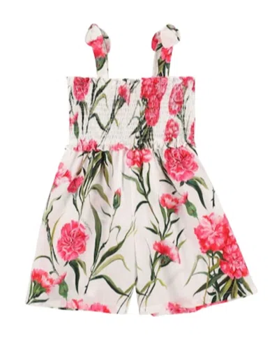Dolce & Gabbana Kids' Floral Printed Cotton Poplin Jumpsuit In Multi