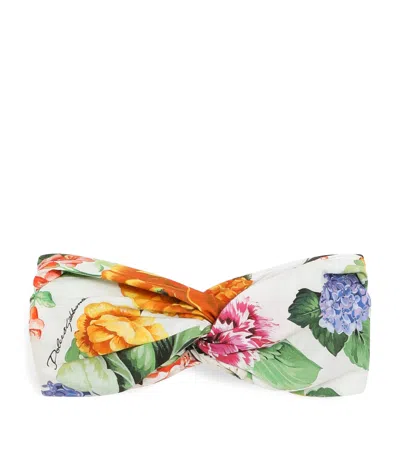 DOLCE & GABBANA FLORAL PRINTED HEADBAND
