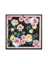 Dolce & Gabbana Floral-print Foulard In Bordeaux
