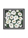 Dolce & Gabbana Black Scarf In Pure Silk With Floral Print In Nero E Rosa