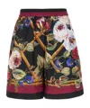 Dolce & Gabbana Floral-print Silk Pajama Shorts In Multicolor