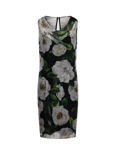 Gardenia Floral-print Silk Dress In Multi from Monti Boutique