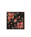 Dolce & Gabbana Women Multicolor Silk Square Scarf With All-over Floral Motif And Logo On The Front In Black