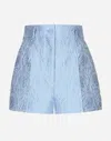 Dolce & Gabbana Jacquard Tailored Shorts In Purple