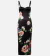 Dolce & Gabbana Rasovi Bouquet Fantichi Bustier Midi Dress In Multicoloured