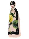 Dolce & Gabbana Floral Print Silk Scarf Square Shape In Multicolor