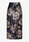 Dolce & Gabbana Sequin-embellished Pencil Midi Skirt In Multicolor