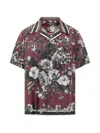 Dolce & Gabbana Bouquet Fiori Short Sleeve Notched Collar Shirt In Multi