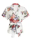 Dolce & Gabbana Vanity Floralprint Silk Twill Shirt In White In White