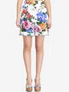 Dolce & Gabbana Multicolor Bermuda Shorts With All-over Floral Pattern Print In Cotton Woman In Multicolor