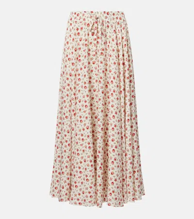 Dolce & Gabbana Women Floral Print Drawstring Midi Skirt In Multi