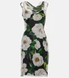 Dolce & Gabbana Silk Dress With Floral Print Dresses Multicolor In Multicoloured