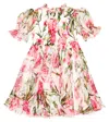 Dolce & Gabbana Floral Silk Dress In Garofani New F.bco