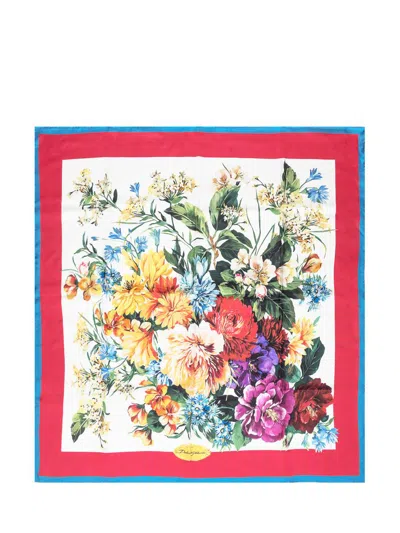DOLCE & GABBANA DOLCE & GABBANA FLORAL SILK SCARF