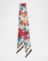 Dolce & Gabbana Square Scarf Flower Print In H25qg Bouquet Fiori F Nudo