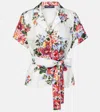 Dolce & Gabbana Vanity Floralprint Silk Twill Shirt In White In Multi