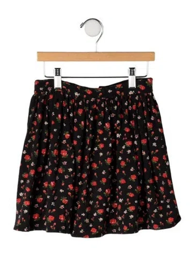 Pre-owned Dolce & Gabbana Babies' Floral Skirt In Black