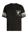 Dolce & Gabbana Cotton And Silk T-shirt With Print In Black