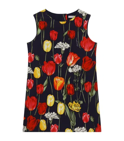 Dolce & Gabbana Kids' Floral Sleeveless Dress In Multi