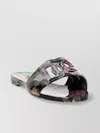 Dolce & Gabbana Floral Slides With Open Toe And Flat Sole