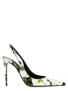 Dolce & Gabbana Printed Leather Slingback Pumps