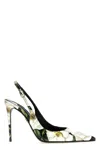 Dolce & Gabbana Printed Leather Slingback Pumps