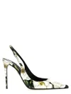 Dolce & Gabbana Women Printed Leather Slingback Pumps In Animal Print