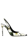 Dolce & Gabbana Printed Leather Slingback Pumps