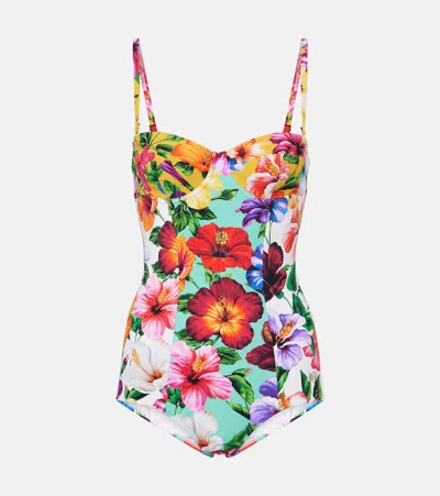 Dolce & Gabbana Floral Swimsuit In Multi