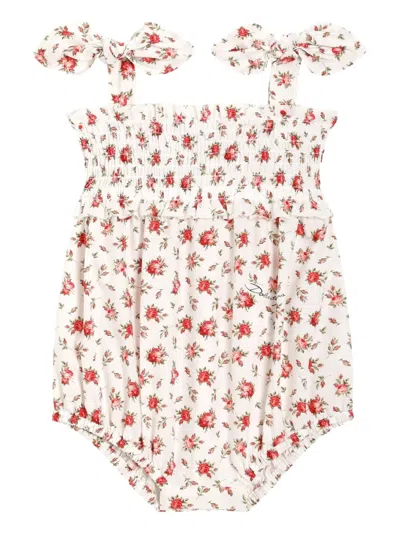 Dolce & Gabbana Babies' Floral Tie-detail Body In Multi