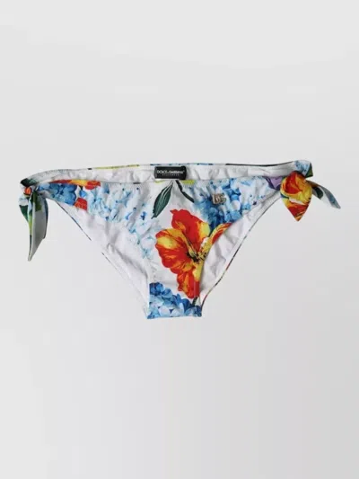 Dolce & Gabbana Floral Tie Side Bikini Bottom Swimwear