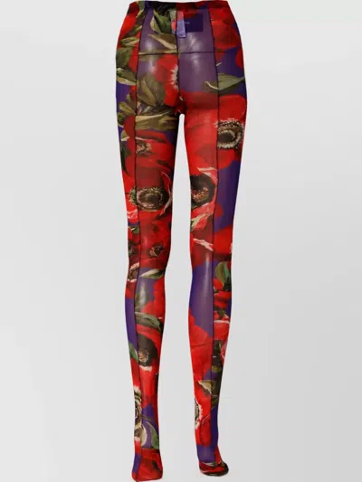 Dolce & Gabbana Floral Tights In Multi