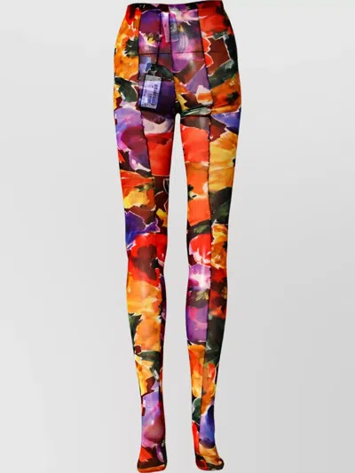 Dolce & Gabbana Floral Tights In Multi