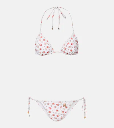 DOLCE & GABBANA FLORAL TRIANGLE BIKINI