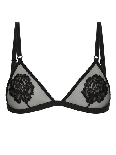 Dolce & Gabbana Floral Triangle Bra In Multi