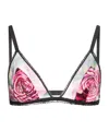 Dolce & Gabbana Floral Triangle Bra In Multi