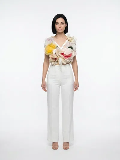 Dolce & Gabbana Floral-appliqué Bodysuit In White