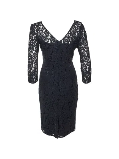Pre-owned Dolce & Gabbana Floral-lace Maxi Dress In Blue
