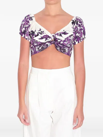 Dolce & Gabbana Floral-pattern Top In White