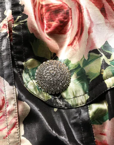 Dolce & Gabbana Floral-patterned Belted Trench Coat In Multi