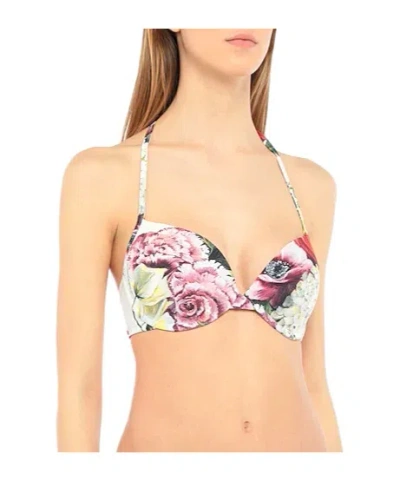 Dolce & Gabbana Floralprint Bikini In White