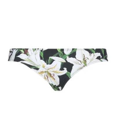 Dolce & Gabbana Floral-print Bikinis In White