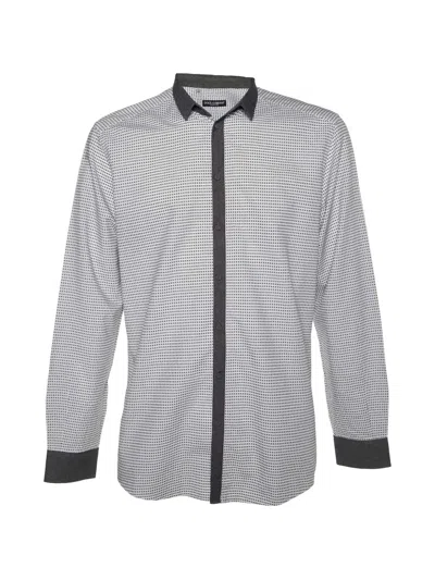 Pre-owned Dolce & Gabbana Floral-print Button-front Shirt In White