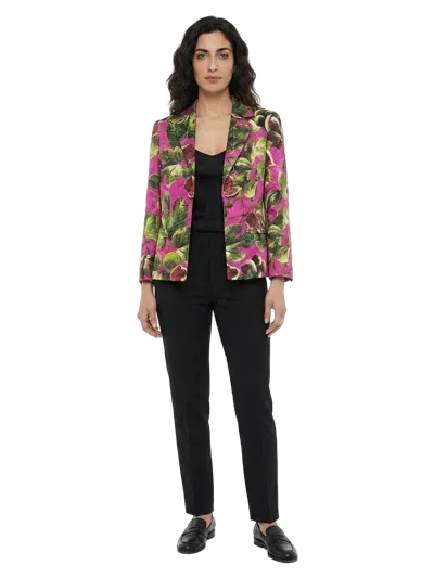 Dolce & Gabbana Floral-print Cotton Blazer In Multi