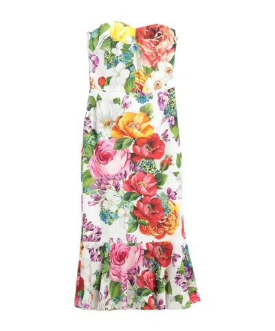 Dolce & Gabbana Floralprint Dress In White