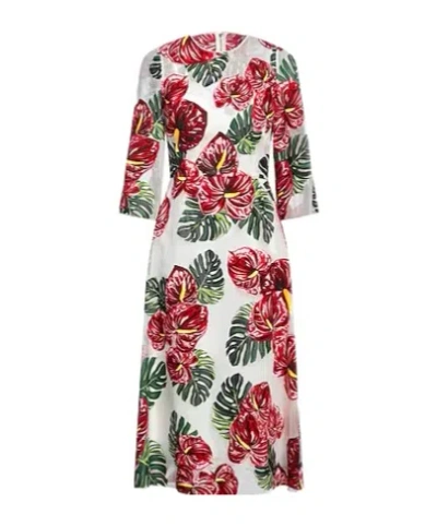 Dolce & Gabbana Floralprint Dress In Multi