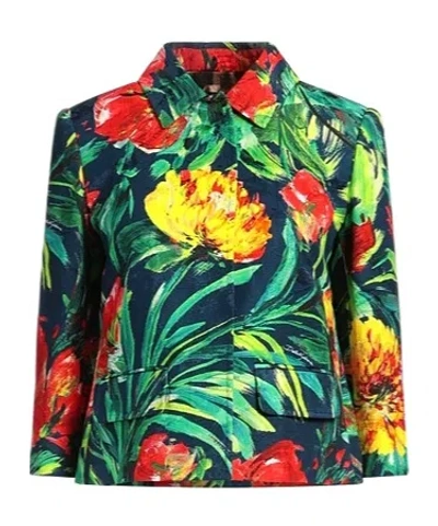 Dolce & Gabbana Floralprint Jacket In Green